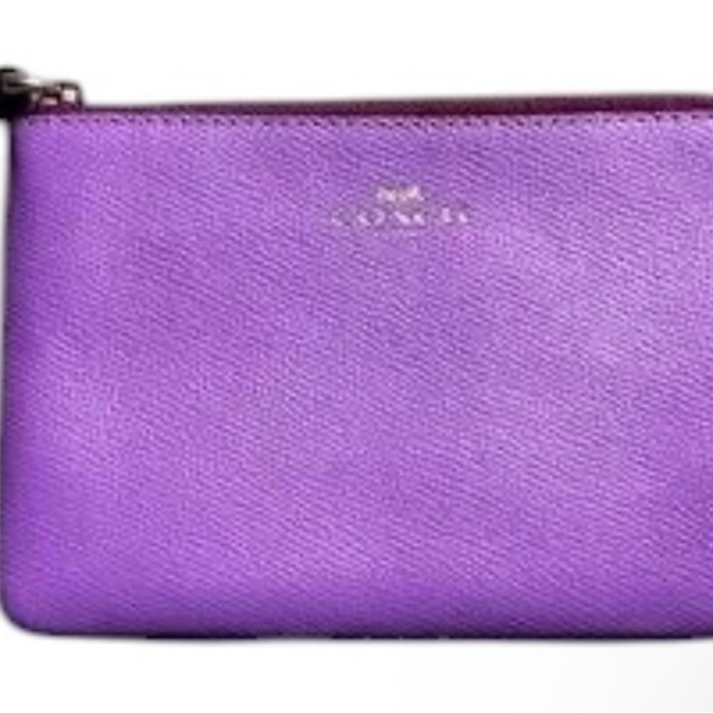 Coach Mini Wristlet in Vibrant Purple - Classic Design EUC